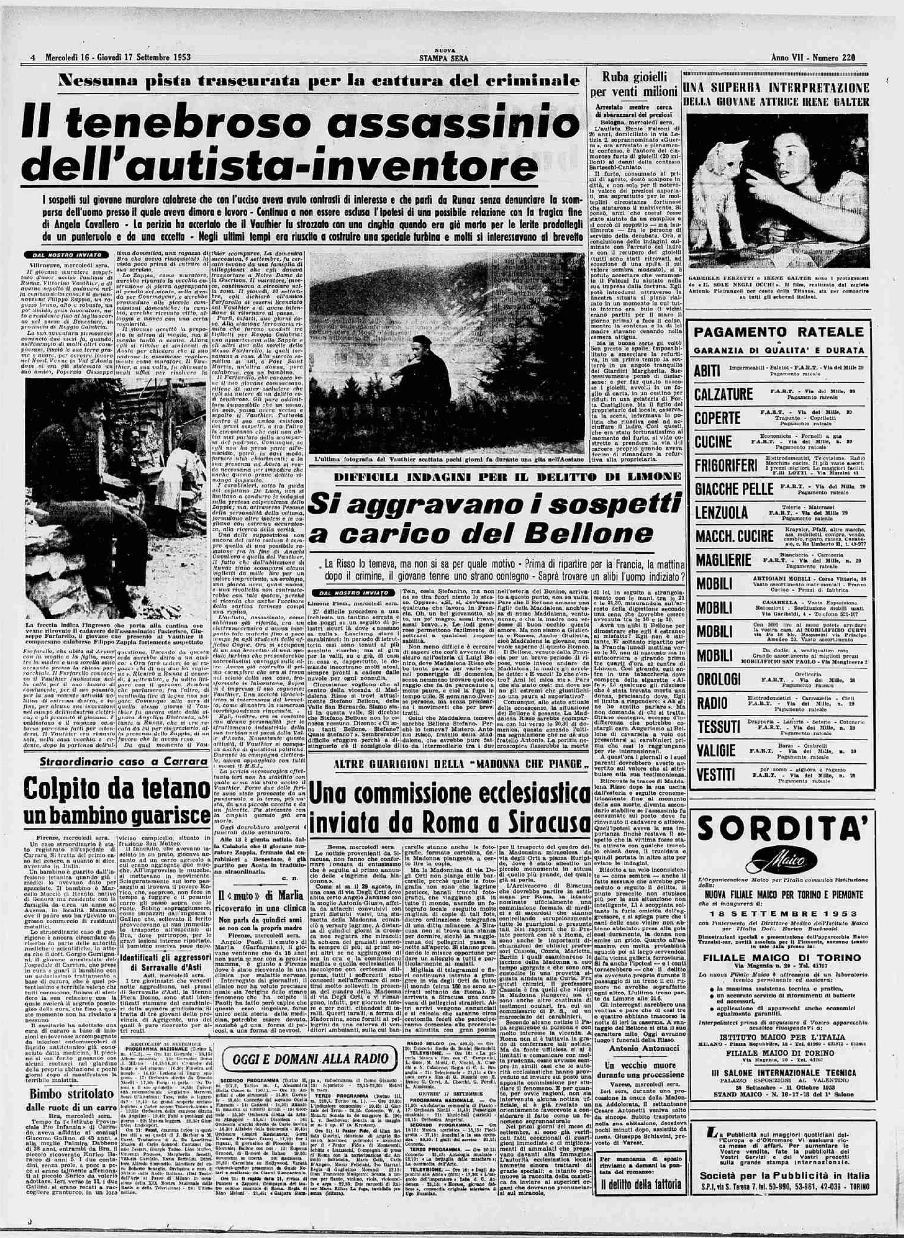 Il tenebroso assassinio dell'autista-inventore