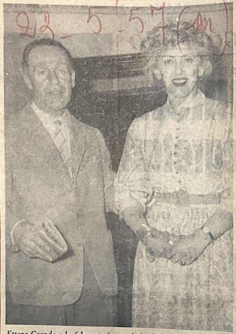 Ettore Grande con la fidanzata Barbara Alessandra Rasheeva