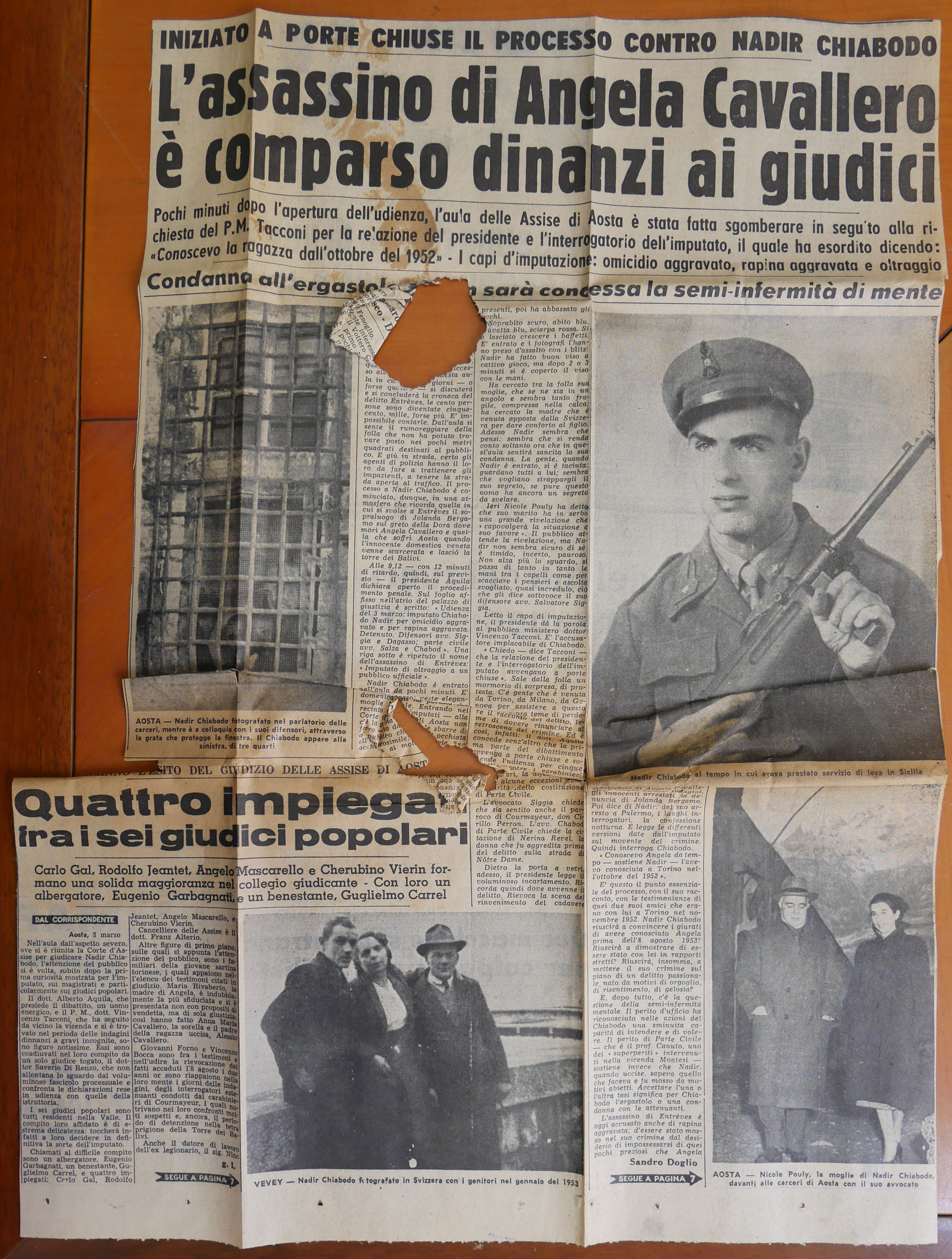 L’assassino di Angela Cavallero è comparso dinanzi ai giudici
Quattro impiegati tra i sei giudici popolari