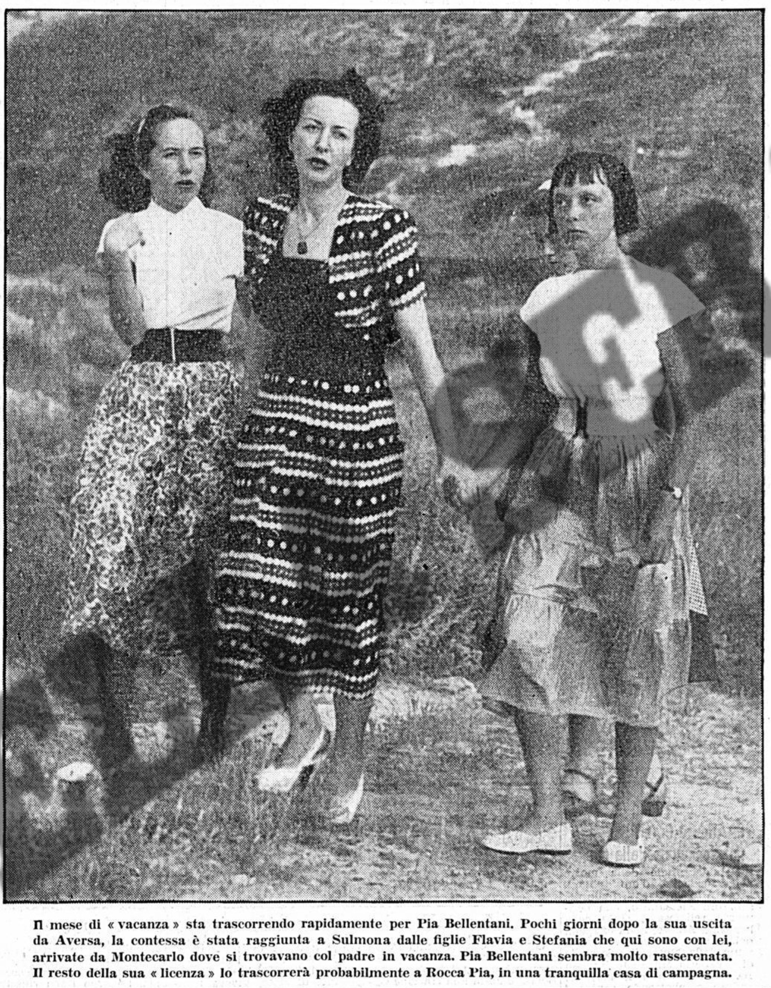 Pia Bellentani con le figlie