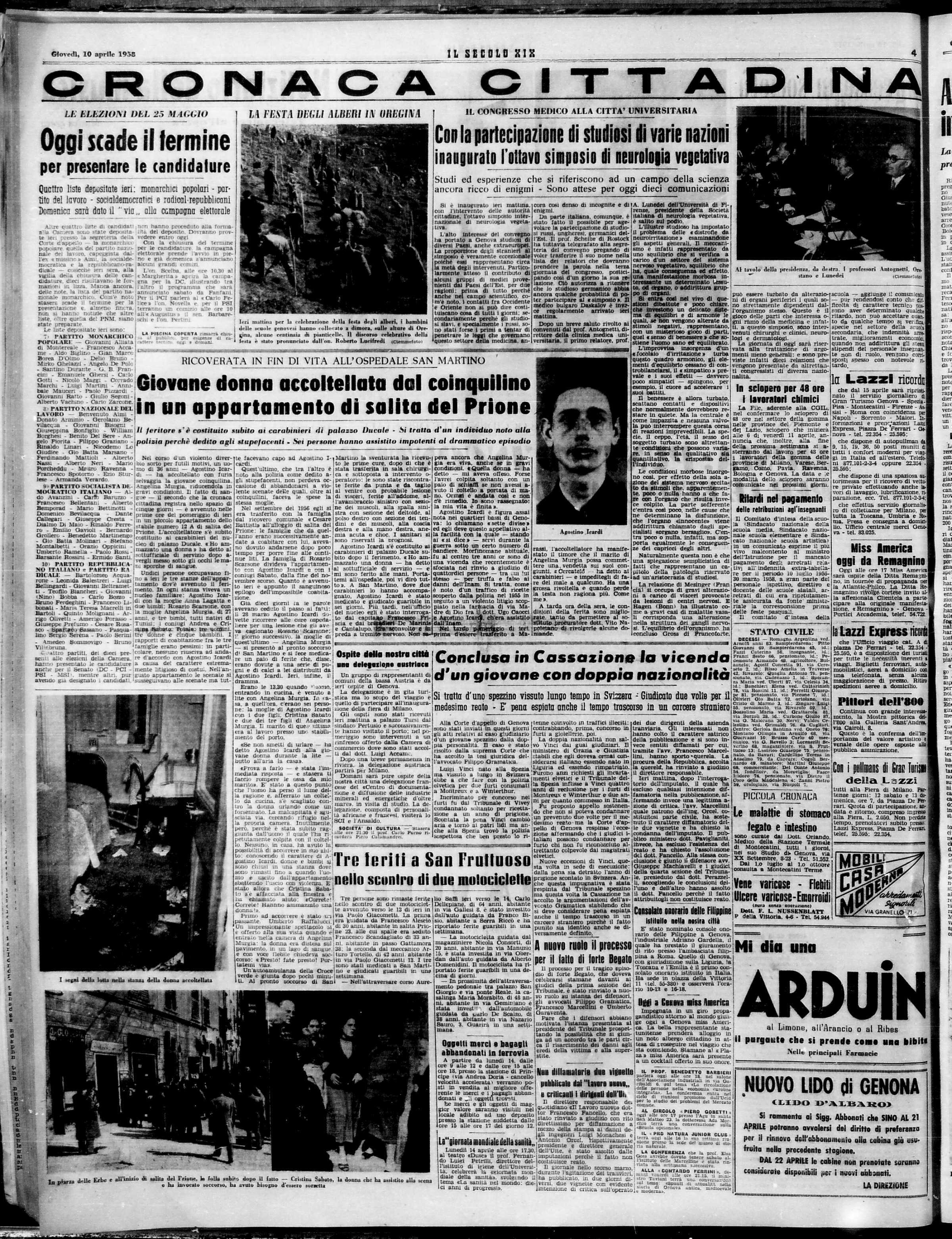 Genova Icardi Secolo XIX 10 Aprile