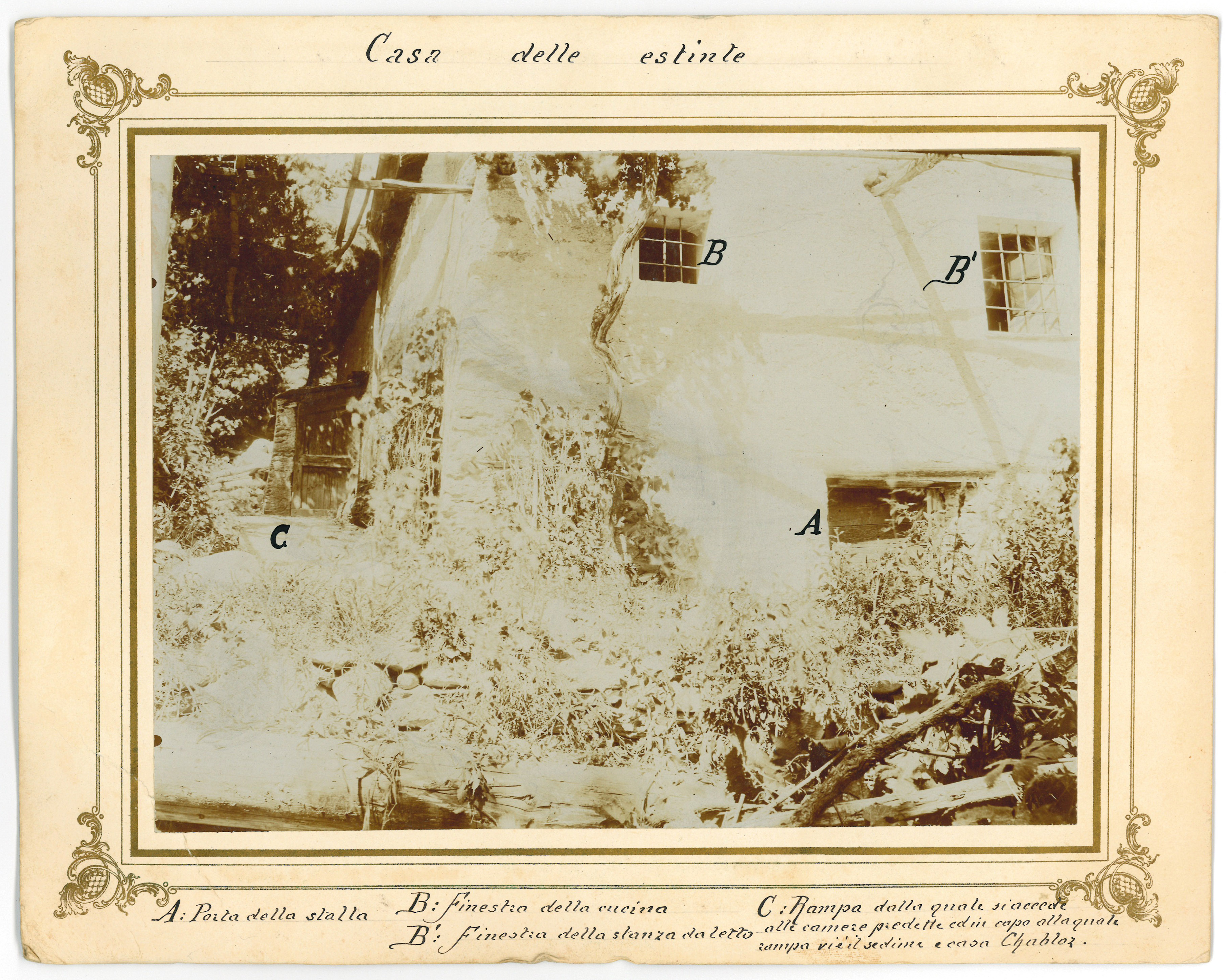 Veduta della casa di Serafina Gaspari e Rosalia Gorret