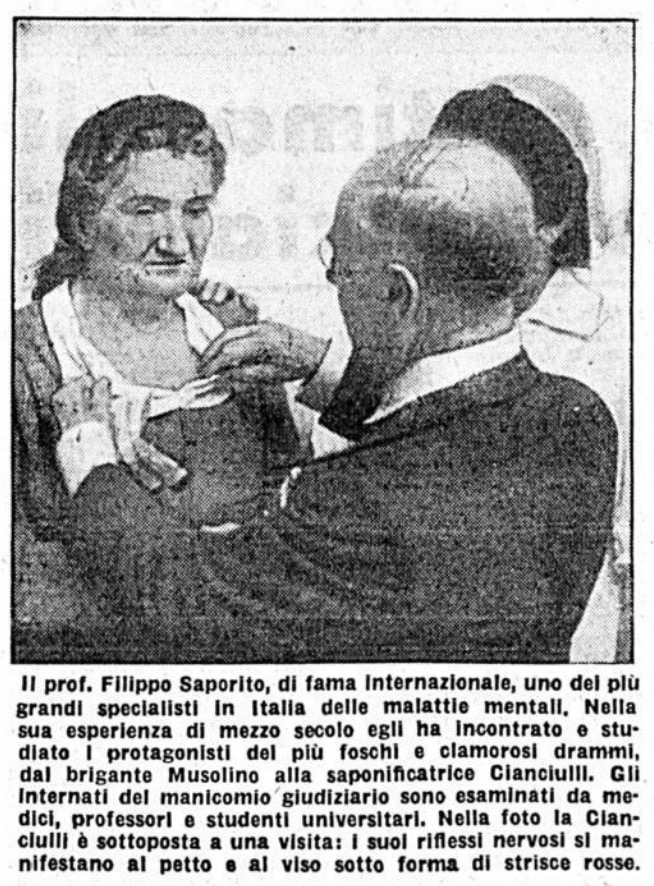 Leonarda Cianciulli visitata da Filippo Saporito