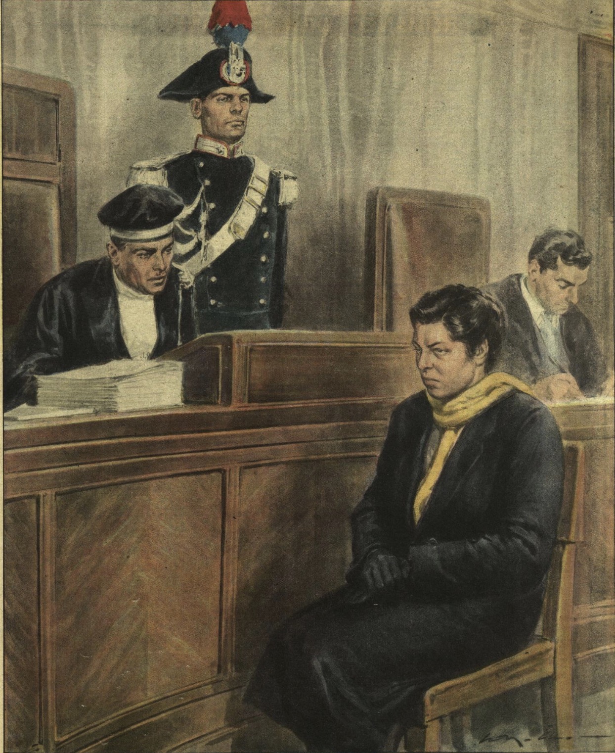 Rina Fort alla Corte d'assise di Milano