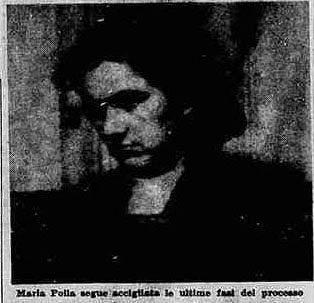 Maria Polla durante il processo