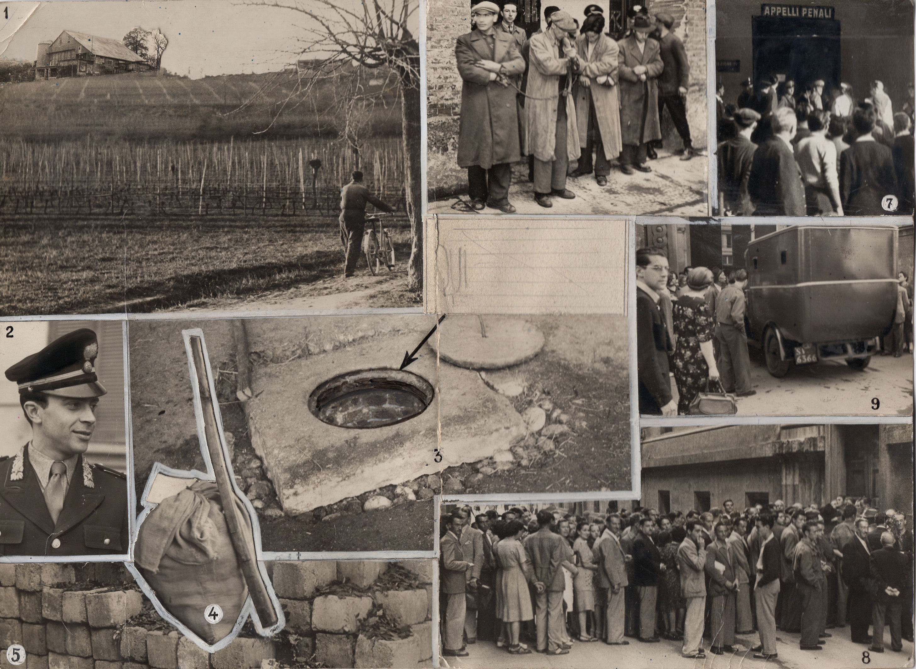 Collage di immagini sulla “strage di Villarbasse”