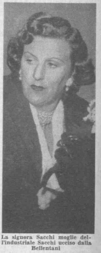 La signora Sacchi, moglie della vittima